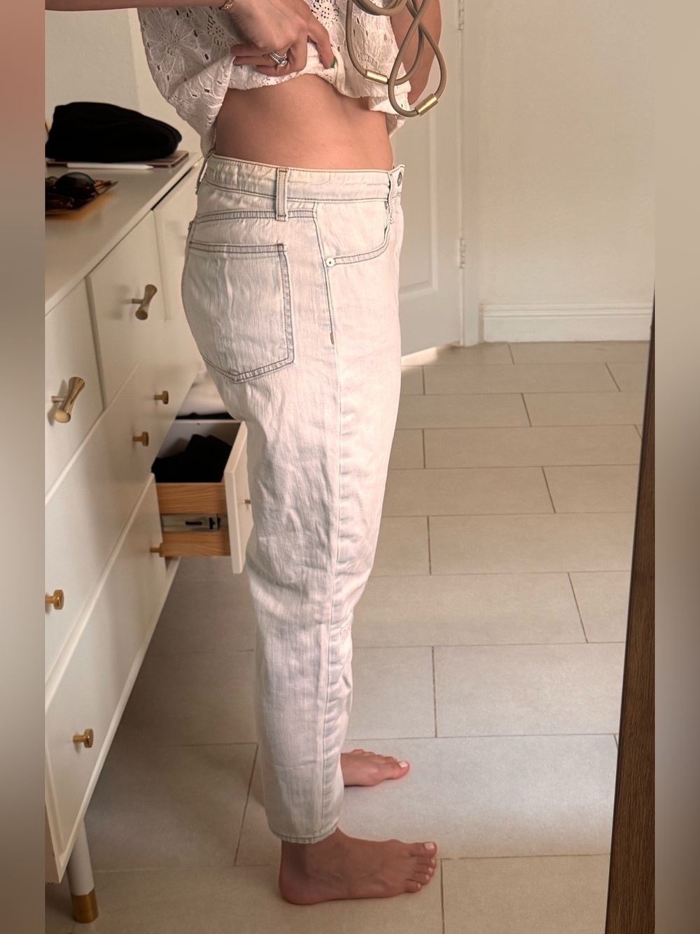 Rag & Bone Light Wash Mid-Rise Baggy Jeans